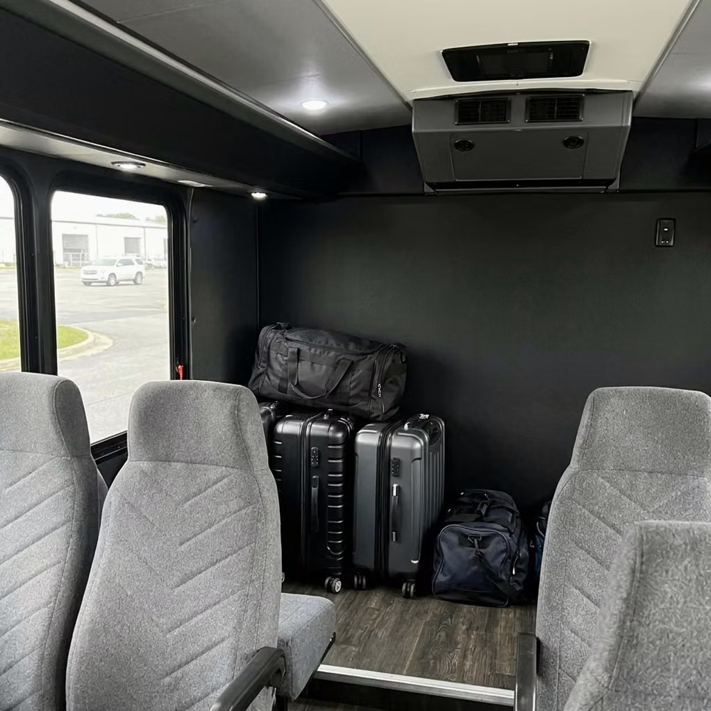 bella vista 15 passenger minibus luggage area