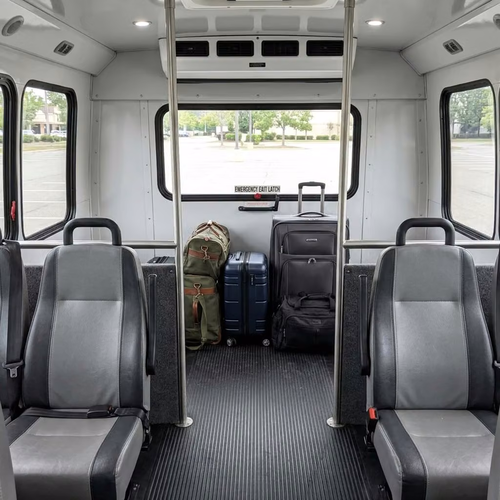 bella vista 30 passenger minibus luggage area
