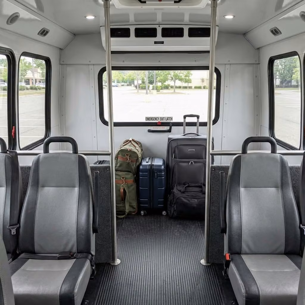 bella vista 35 passenger minibus luggage area