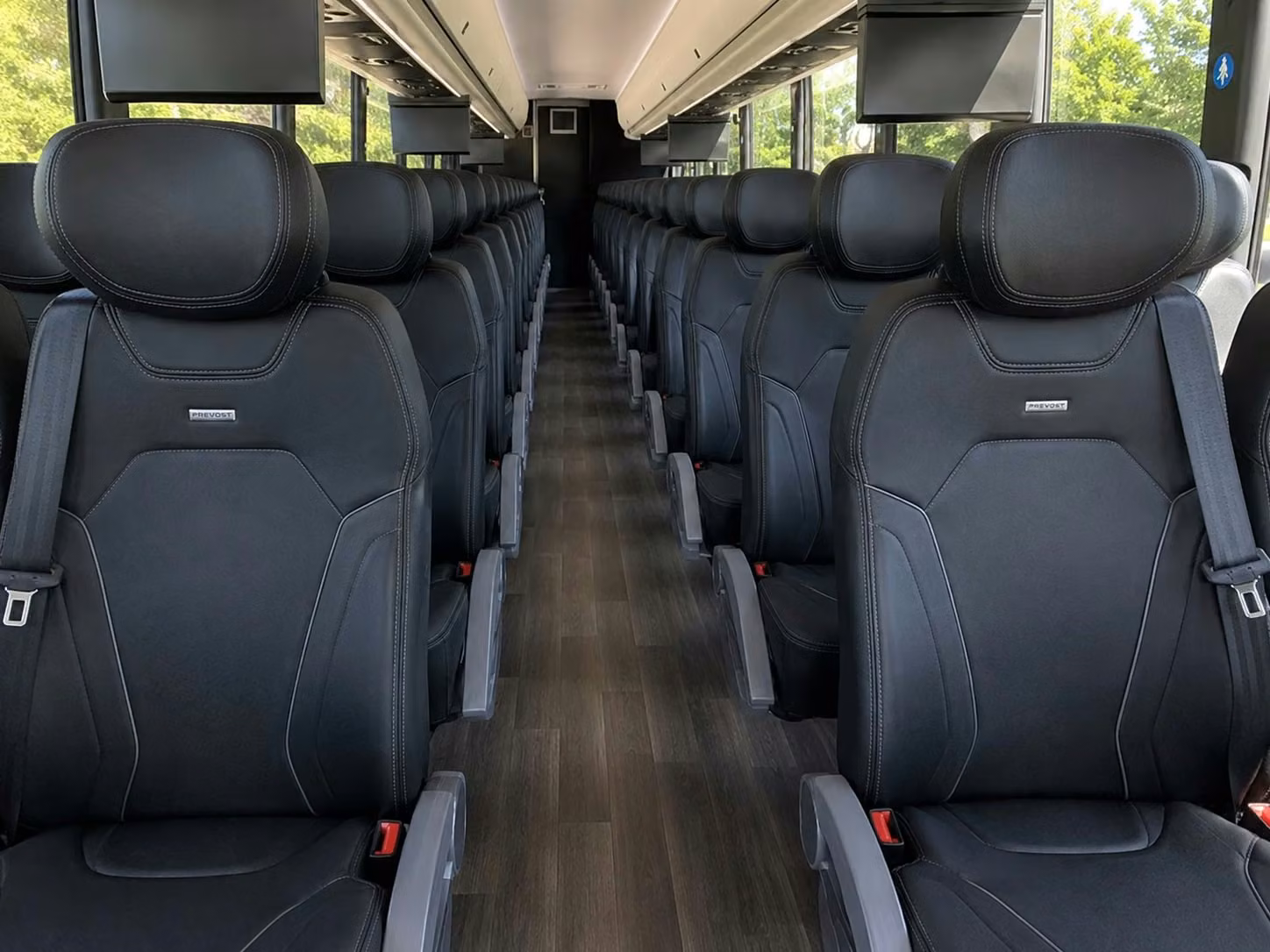 bella vista charter bus interior 1