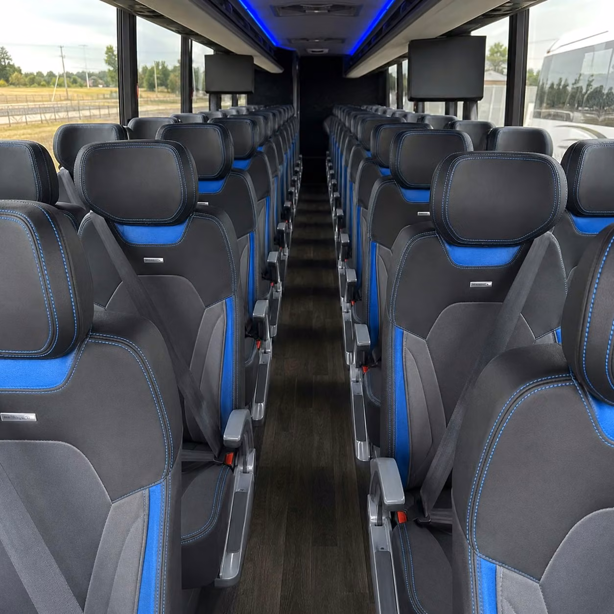 bella vista charter bus interior 3