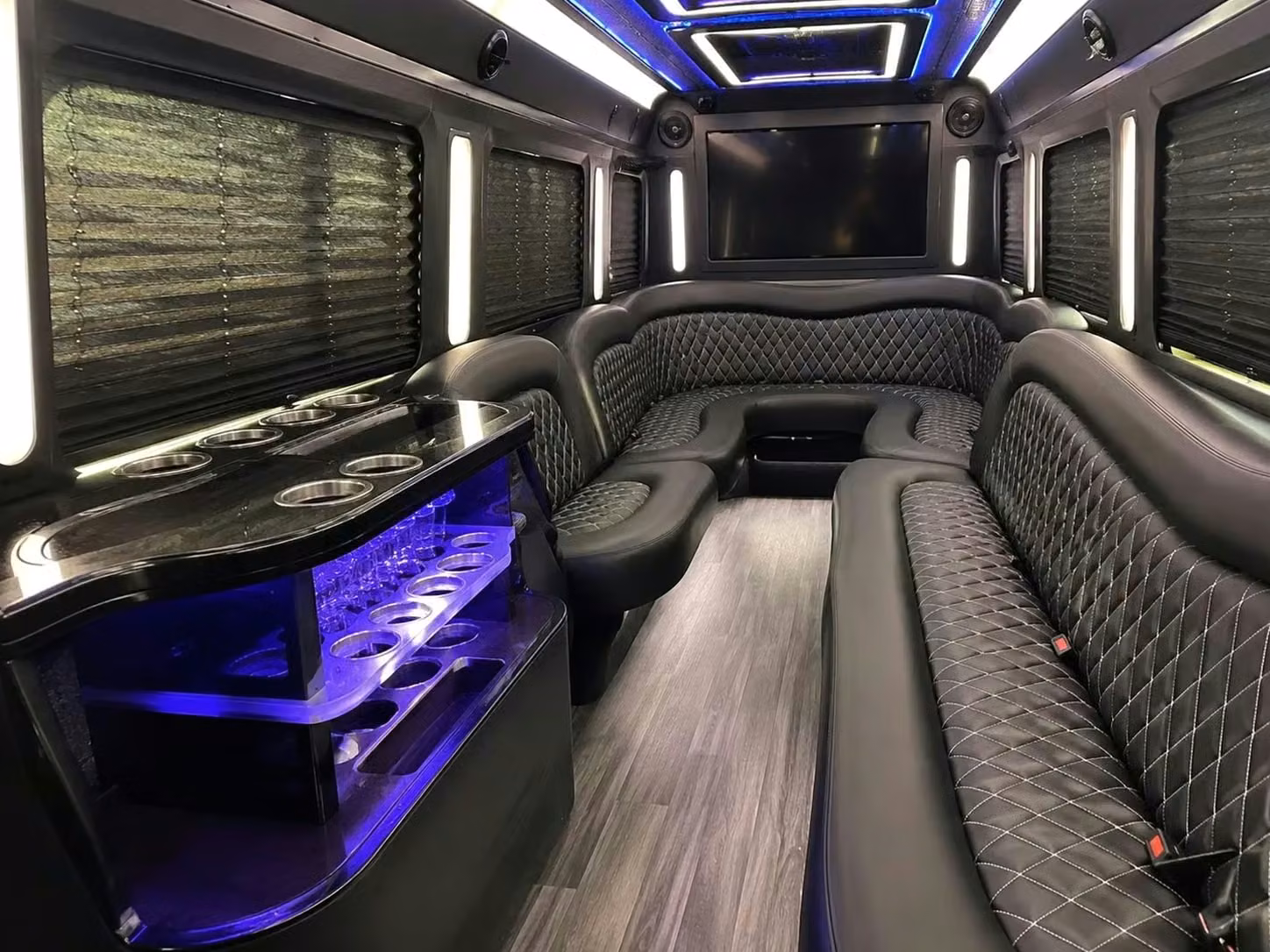 bella vista party bus bar area