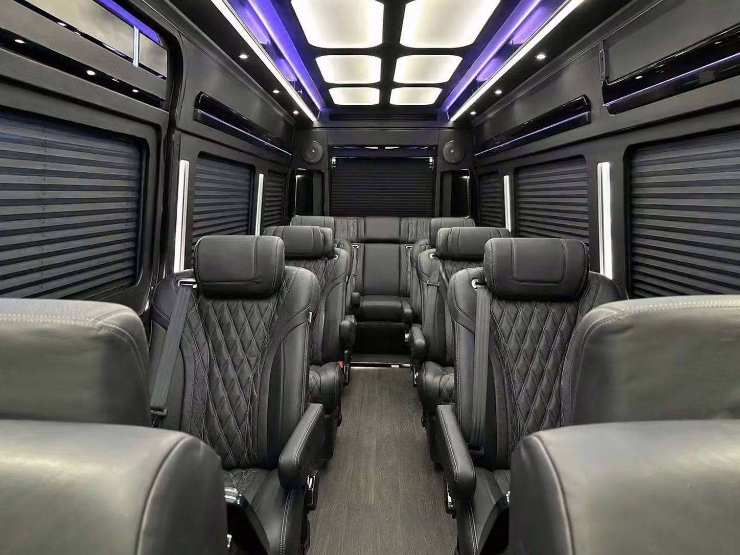bella vista sprinter van rental with driver reclining seats