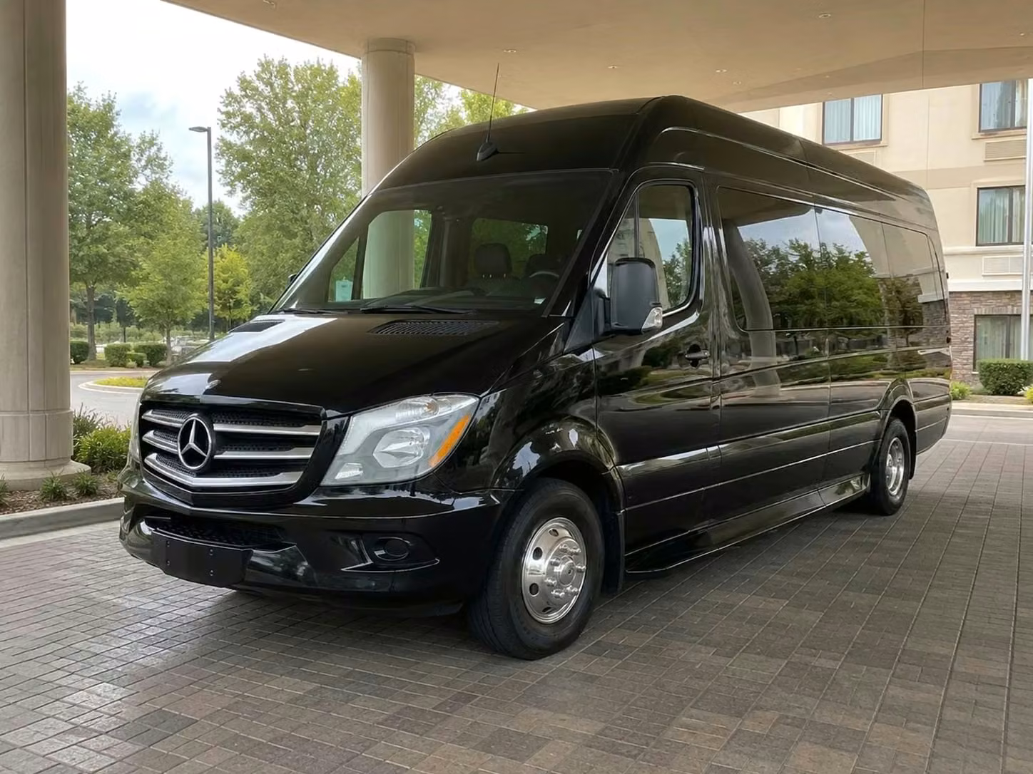 bella vista sprinter van rental with driver tinted windows